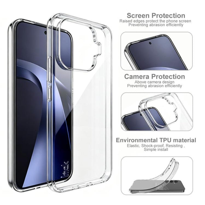 Funda para teléfono de TPU transparente y resistente a los golpes de la serie imak UX-10, For Xiaomi 17T Pro 5G