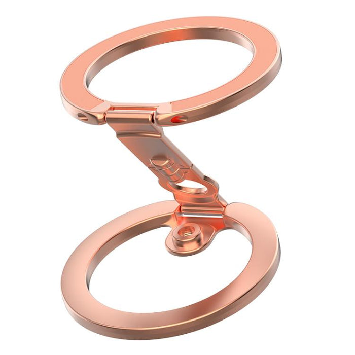 Soporte magnético plegable de doble cara con diseño de orificio para tornillo de cuarto de pulgada y giro de 360 grados para teléfono móvil.