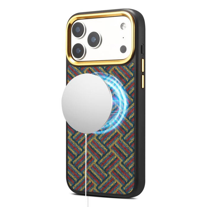 Funda magnética para teléfono Senior A28+1 con diseño de bordado étnico, For iPhone 17 Pro Max, For iPhone 17 Pro, For iPhone 16 Pro Max, For iPhone 16 Pro, For iPhone 15 Pro Max, For iPhone 15 Pro