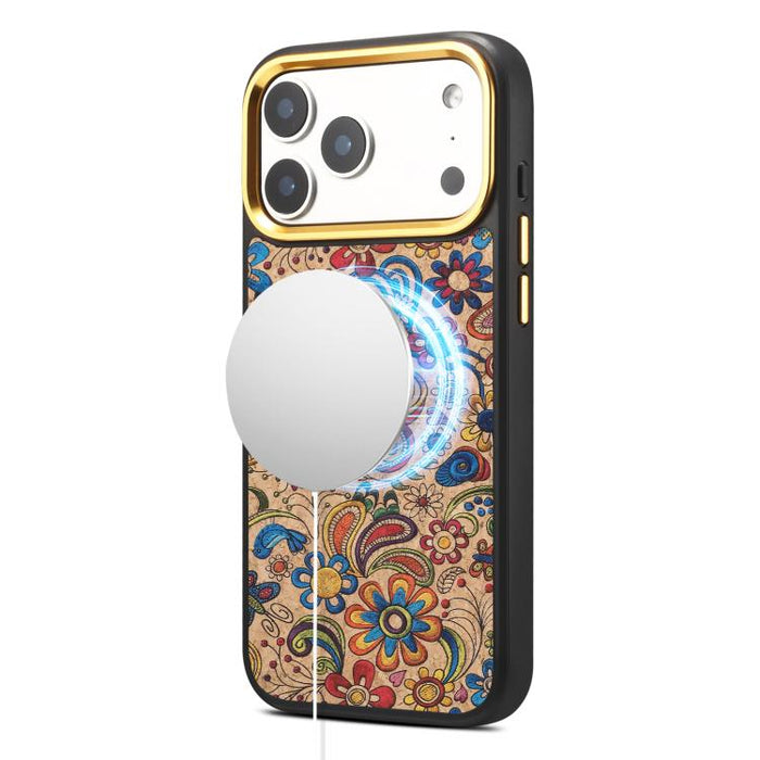 Funda magnética para teléfono Senior A28+1 con diseño de bordado étnico, For iPhone 17 Pro Max, For iPhone 17 Pro, For iPhone 16 Pro Max, For iPhone 16 Pro, For iPhone 15 Pro Max, For iPhone 15 Pro