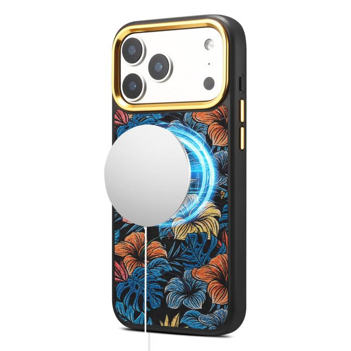 Funda magnética para teléfono Senior A28+1 con diseño de bordado étnico, For iPhone 17 Pro Max, For iPhone 17 Pro, For iPhone 16 Pro Max, For iPhone 16 Pro, For iPhone 15 Pro Max, For iPhone 15 Pro