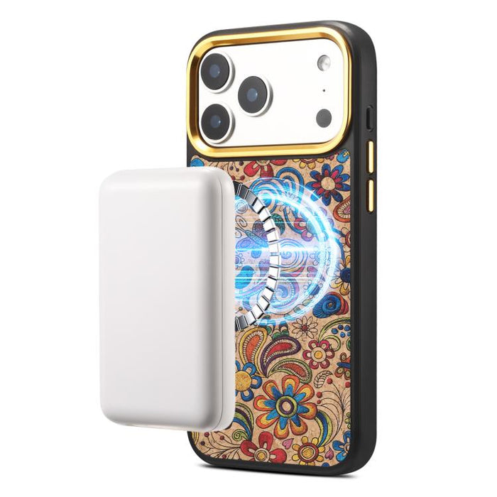 Funda magnética para teléfono Senior A28+1 con diseño de bordado étnico, For iPhone 17 Pro Max, For iPhone 17 Pro, For iPhone 16 Pro Max, For iPhone 16 Pro, For iPhone 15 Pro Max, For iPhone 15 Pro
