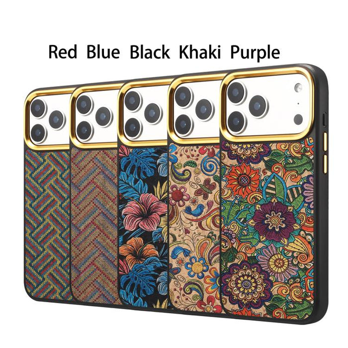 Funda magnética para teléfono Senior A28+1 con diseño de bordado étnico, For iPhone 17 Pro Max, For iPhone 17 Pro, For iPhone 16 Pro Max, For iPhone 16 Pro, For iPhone 15 Pro Max, For iPhone 15 Pro