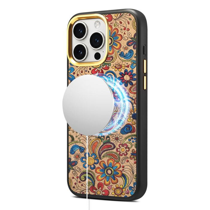 Funda magnética para teléfono Senior A28+1 con diseño de bordado étnico, For iPhone 17 Pro Max, For iPhone 17 Pro, For iPhone 16 Pro Max, For iPhone 16 Pro, For iPhone 15 Pro Max, For iPhone 15 Pro