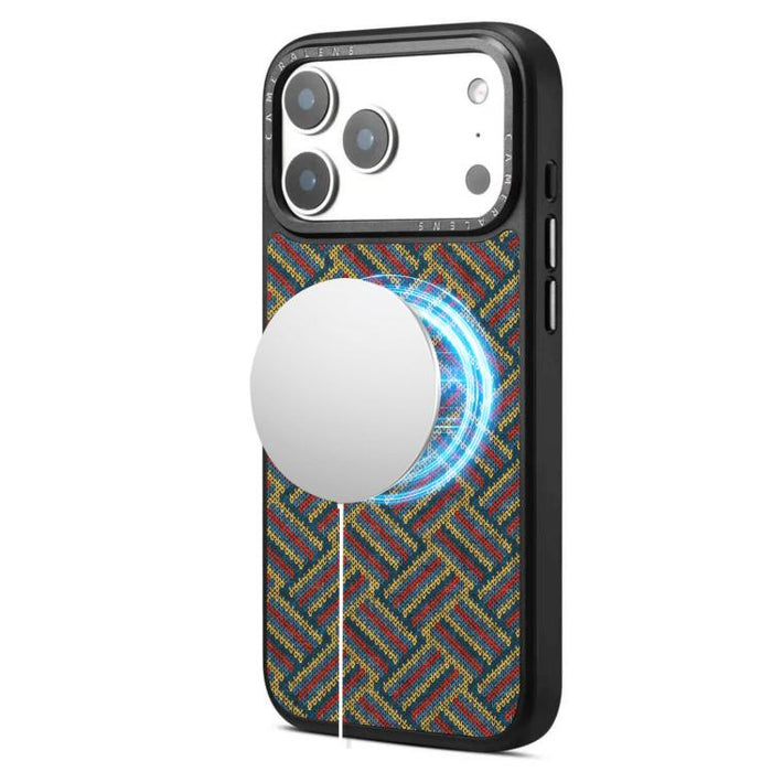 Funda magnética para teléfono Senior A28 con estampado étnico bordado, For iPhone 17 Pro Max, For iPhone 17 Pro, For iPhone 16 Pro Max, For iPhone 16 Pro, For iPhone 15 Pro Max, For iPhone 15 Pro
