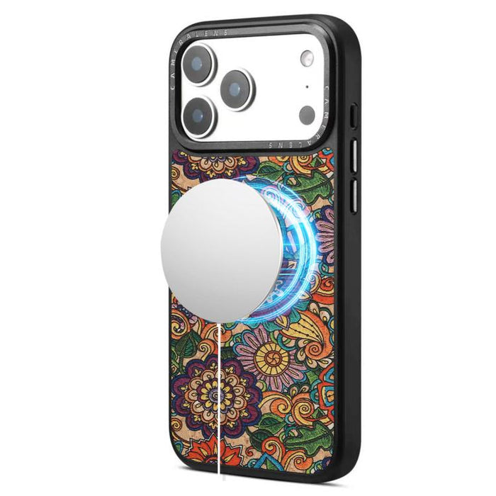 Funda magnética para teléfono Senior A28 con estampado étnico bordado, For iPhone 17 Pro Max, For iPhone 17 Pro, For iPhone 16 Pro Max, For iPhone 16 Pro, For iPhone 15 Pro Max, For iPhone 15 Pro