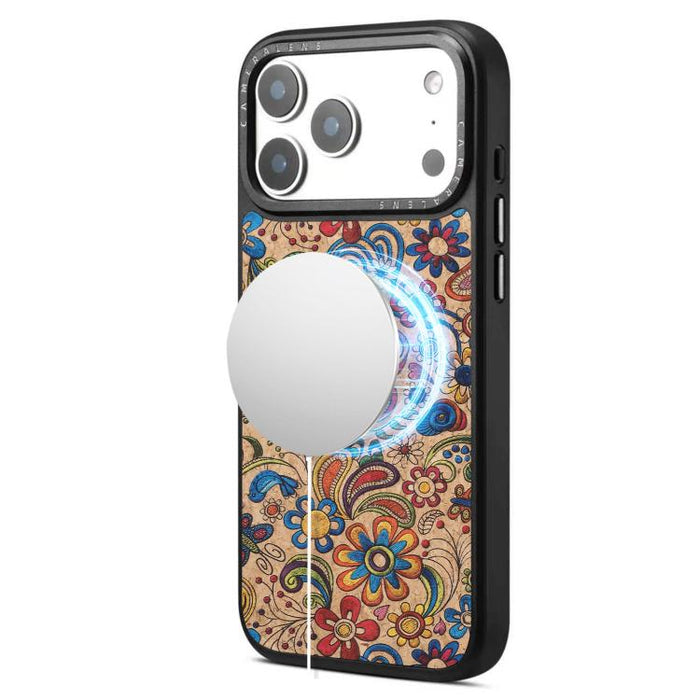 Funda magnética para teléfono Senior A28 con estampado étnico bordado, For iPhone 17 Pro Max, For iPhone 17 Pro, For iPhone 16 Pro Max, For iPhone 16 Pro, For iPhone 15 Pro Max, For iPhone 15 Pro