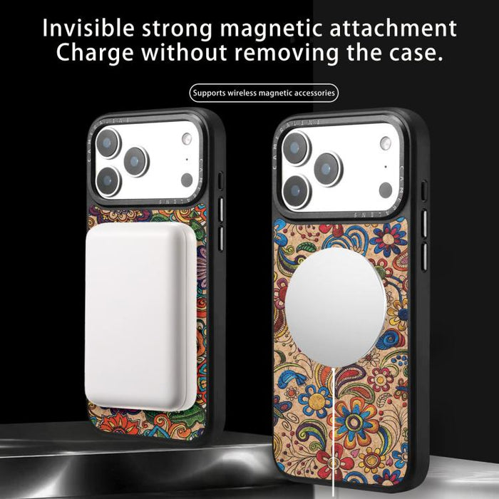 Funda magnética para teléfono Senior A28 con estampado étnico bordado, For iPhone 17 Pro Max, For iPhone 17 Pro, For iPhone 16 Pro Max, For iPhone 16 Pro, For iPhone 15 Pro Max, For iPhone 15 Pro