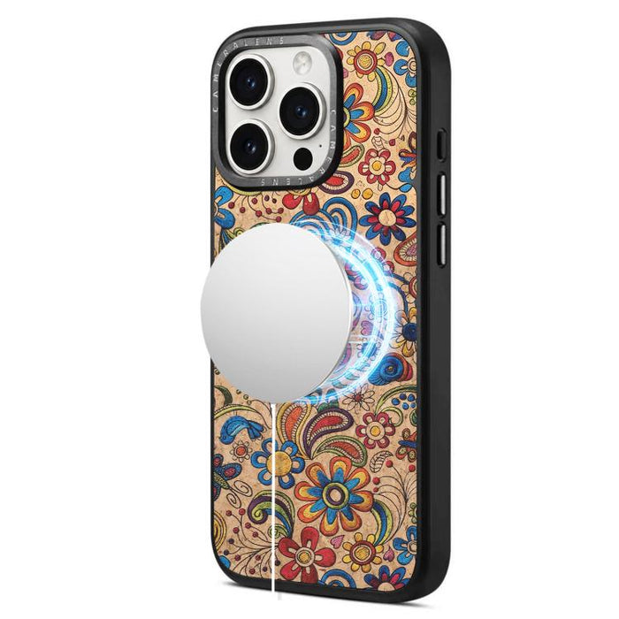 Funda magnética para teléfono Senior A28 con estampado étnico bordado, For iPhone 17 Pro Max, For iPhone 17 Pro, For iPhone 16 Pro Max, For iPhone 16 Pro, For iPhone 15 Pro Max, For iPhone 15 Pro