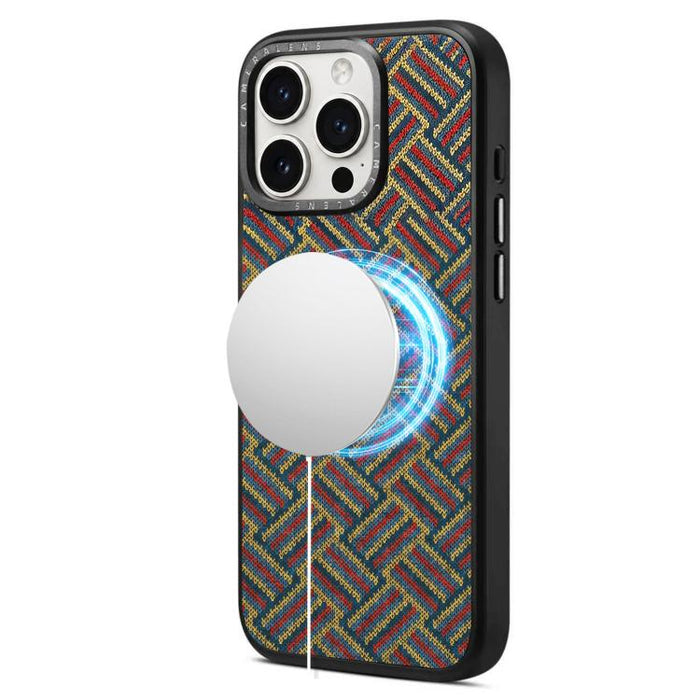 Funda magnética para teléfono Senior A28 con estampado étnico bordado, For iPhone 17 Pro Max, For iPhone 17 Pro, For iPhone 16 Pro Max, For iPhone 16 Pro, For iPhone 15 Pro Max, For iPhone 15 Pro