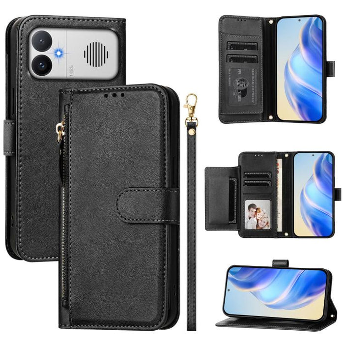 Funda de cuero para teléfono con cremallera y múltiples ranuras para tarjetas, For Redmi A7 4G 171.8mm / A5 4G 171.7mm, For Redmi K90 Max 5G, For Redmi A7 Pro 4G / 5G 171mm / Poco C85x 5G