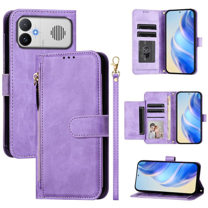 Funda de cuero para teléfono con cremallera y múltiples ranuras para tarjetas, For Redmi A7 4G 171.8mm / A5 4G 171.7mm, For Redmi K90 Max 5G, For Redmi A7 Pro 4G / 5G 171mm / Poco C85x 5G