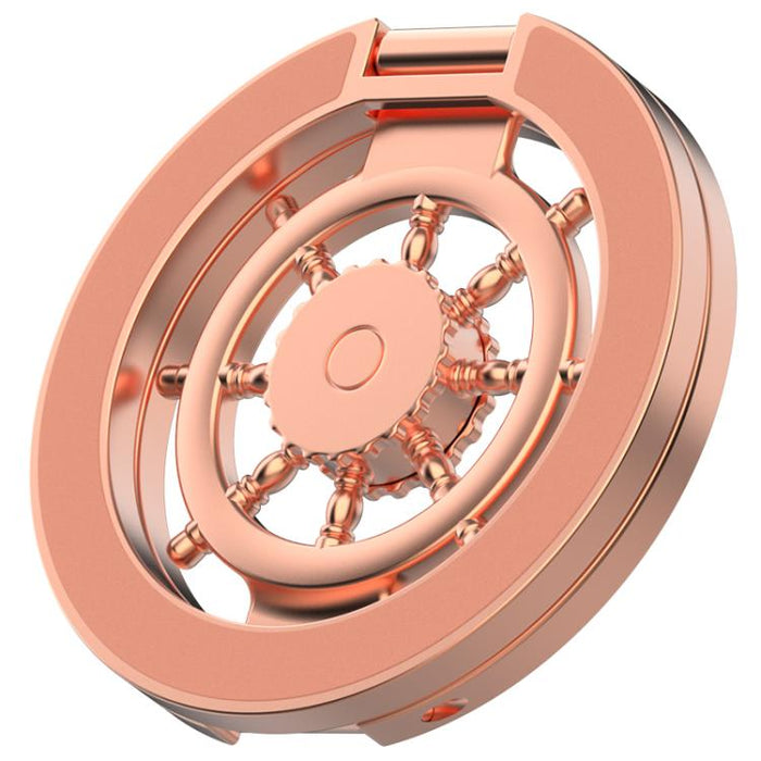 Soporte magnético plegable de doble cara con diseño de timón de barco, giratorio 360 grados