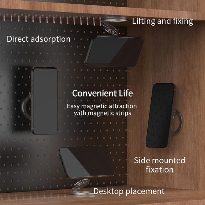 Soporte magnético plegable de doble cara con diseño de timón de barco, giratorio 360 grados