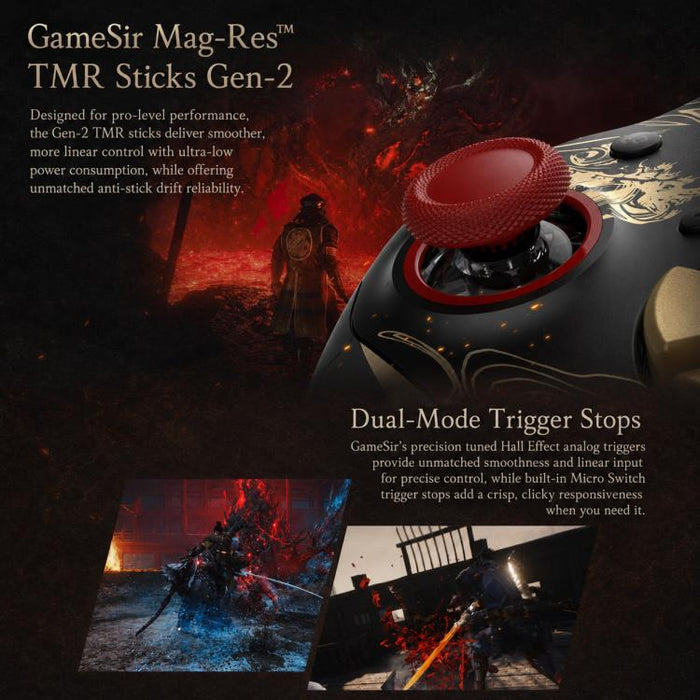 Mando de juegos GameSir G7 Pro 8K Bluetooth con cable e inalámbrico de tres modos, Nioh 3 Collab Edition, Champion Collab Edition