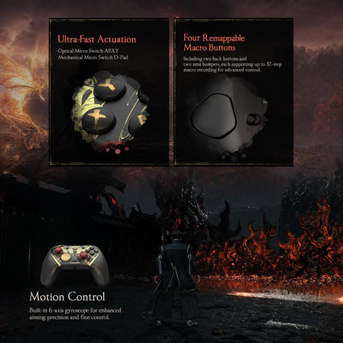 Mando de juegos GameSir G7 Pro 8K Bluetooth con cable e inalámbrico de tres modos, Nioh 3 Collab Edition, Champion Collab Edition