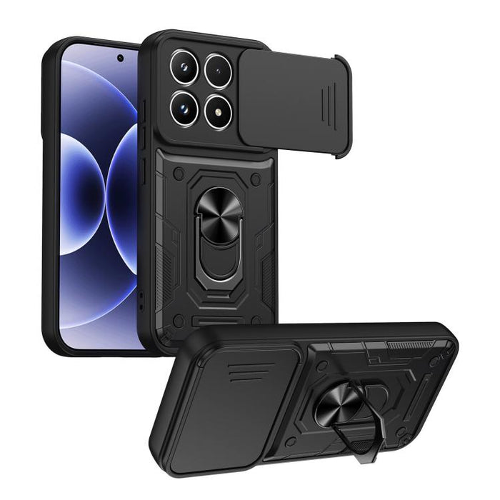 Funda para teléfono Nanshan Armor con soporte deslizante para anillo Camshield, For Xiaomi 17 Pro Max, For Xiaomi 17 Pro, For Xiaomi 17