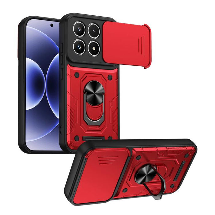 Funda para teléfono Nanshan Armor con soporte deslizante para anillo Camshield, For Xiaomi 17 Pro Max, For Xiaomi 17 Pro, For Xiaomi 17