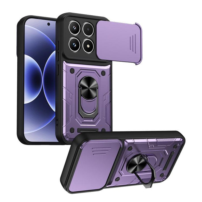 Funda para teléfono Nanshan Armor con soporte deslizante para anillo Camshield, For Xiaomi 17 Pro Max, For Xiaomi 17 Pro, For Xiaomi 17