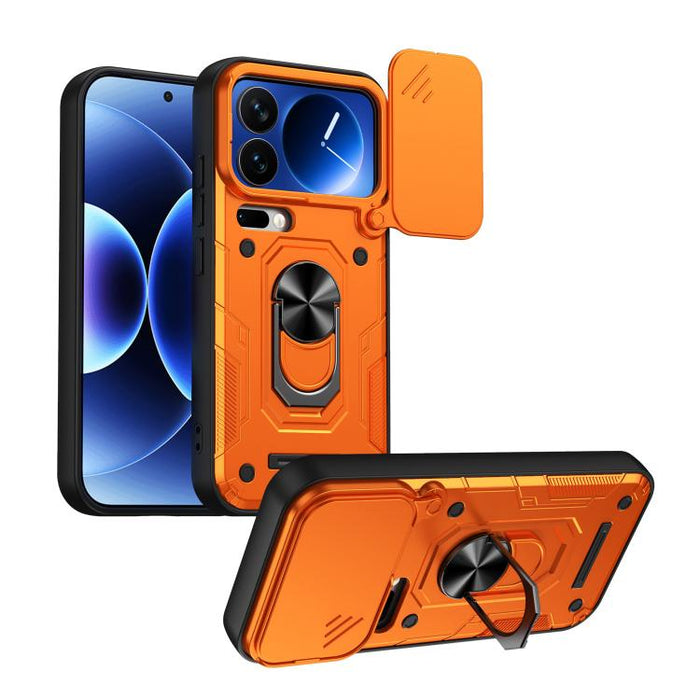 Funda para teléfono Nanshan Armor con soporte deslizante para anillo Camshield, For Xiaomi 17 Pro Max, For Xiaomi 17 Pro, For Xiaomi 17