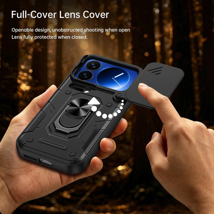Funda para teléfono Nanshan Armor con soporte deslizante para anillo Camshield, For Xiaomi 17 Pro Max, For Xiaomi 17 Pro, For Xiaomi 17