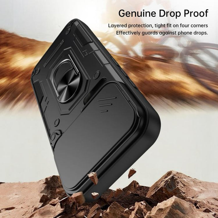 Funda para teléfono Nanshan Armor con soporte deslizante para anillo Camshield, For Xiaomi 17 Pro Max, For Xiaomi 17 Pro, For Xiaomi 17