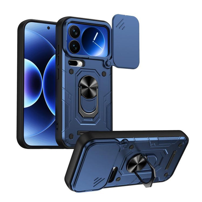 Funda para teléfono Nanshan Armor con soporte deslizante para anillo Camshield, For Xiaomi 17 Pro Max, For Xiaomi 17 Pro, For Xiaomi 17