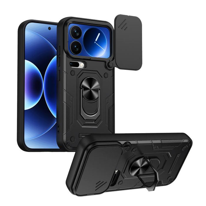 Funda para teléfono Nanshan Armor con soporte deslizante para anillo Camshield, For Xiaomi 17 Pro Max, For Xiaomi 17 Pro, For Xiaomi 17