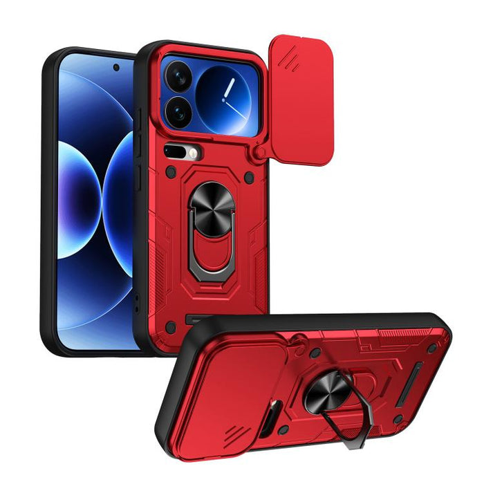 Funda para teléfono Nanshan Armor con soporte deslizante para anillo Camshield, For Xiaomi 17 Pro Max, For Xiaomi 17 Pro, For Xiaomi 17