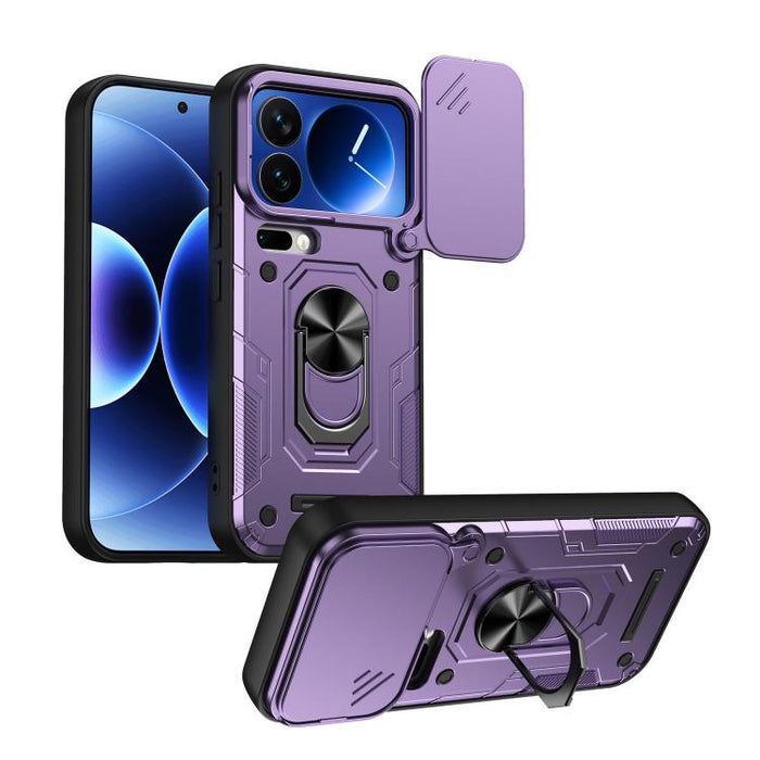 Funda para teléfono Nanshan Armor con soporte deslizante para anillo Camshield, For Xiaomi 17 Pro Max, For Xiaomi 17 Pro, For Xiaomi 17