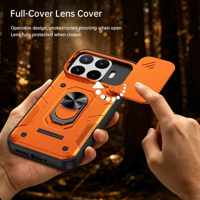 Funda para teléfono Nanshan Armor con soporte deslizante para anillo Camshield, For Xiaomi 17 Pro Max, For Xiaomi 17 Pro, For Xiaomi 17