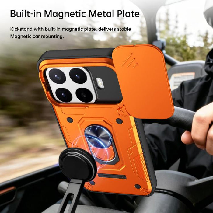 Funda para teléfono Nanshan Armor con soporte deslizante para anillo Camshield, For Xiaomi 17 Pro Max, For Xiaomi 17 Pro, For Xiaomi 17