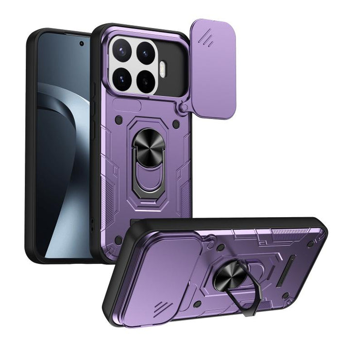 Funda para teléfono Nanshan Armor con soporte deslizante para anillo Camshield, For Xiaomi 17 Pro Max, For Xiaomi 17 Pro, For Xiaomi 17