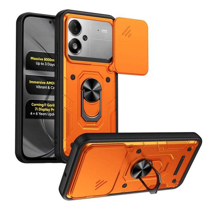 Funda para teléfono Nanshan Armor con soporte deslizante para anillo Camshield, For Xiaomi 17 Pro Max, For Xiaomi 17 Pro, For Xiaomi 17