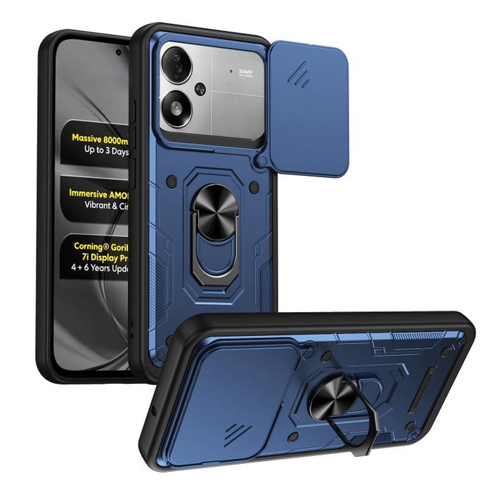 Funda para teléfono Nanshan Armor con soporte deslizante para anillo Camshield, For Xiaomi 17 Pro Max, For Xiaomi 17 Pro, For Xiaomi 17