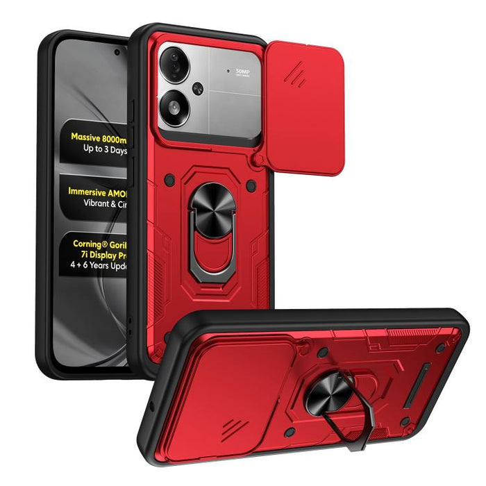 Funda para teléfono Nanshan Armor con soporte deslizante para anillo Camshield, For Xiaomi 17 Pro Max, For Xiaomi 17 Pro, For Xiaomi 17