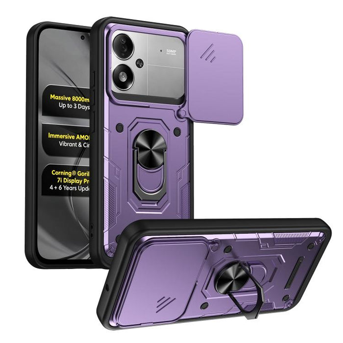 Funda para teléfono Nanshan Armor con soporte deslizante para anillo Camshield, For Xiaomi 17 Pro Max, For Xiaomi 17 Pro, For Xiaomi 17
