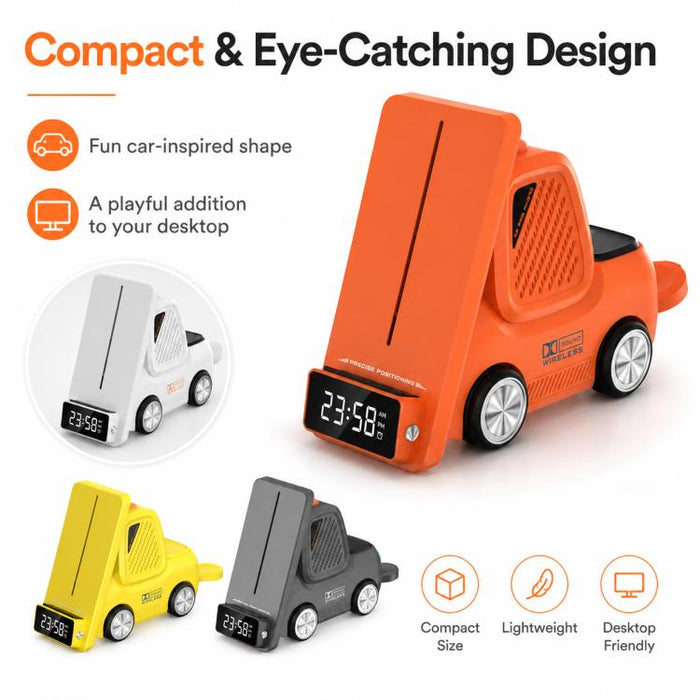 Cargador inalámbrico multifuncional 6 en 1 T30 con soporte para teléfono de escritorio estilo coche