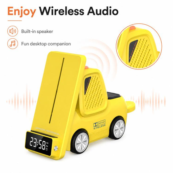 Cargador inalámbrico multifuncional 6 en 1 T30 con soporte para teléfono de escritorio estilo coche