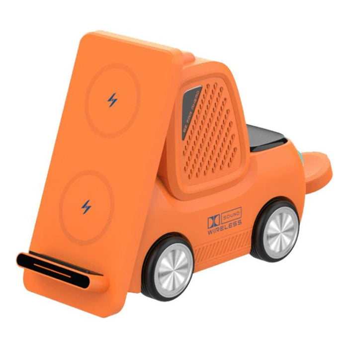 Cargador inalámbrico multifuncional 5 en 1 T30S con soporte para teléfono de escritorio estilo coche