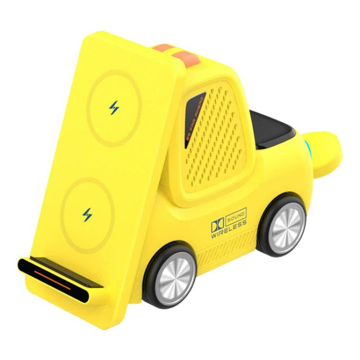 Cargador inalámbrico multifuncional 5 en 1 T30S con soporte para teléfono de escritorio estilo coche