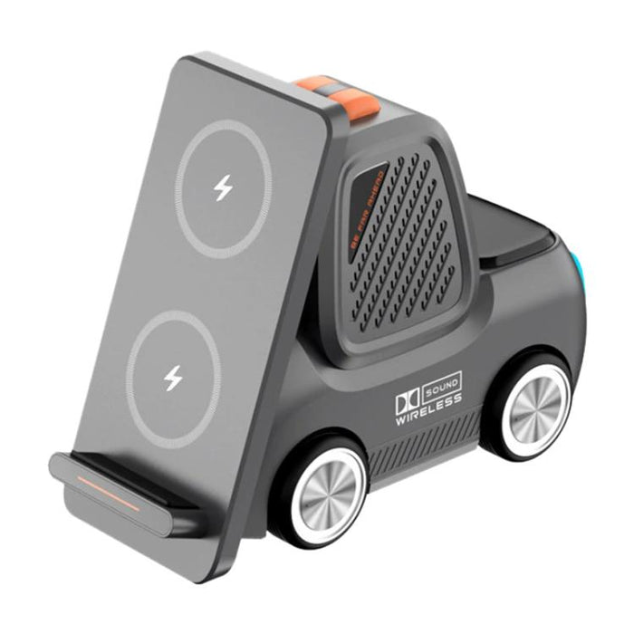 Cargador inalámbrico multifuncional 5 en 1 T30S con soporte para teléfono de escritorio estilo coche