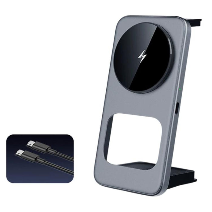 Soporte de carga inalámbrica magnética plegable ultradelgado 3 en 1 T40 de 15 W
