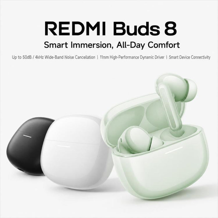 Auriculares Bluetooth intrauditivos Xiaomi REDMI Buds 8 originales con cancelación de ruido inteligente.