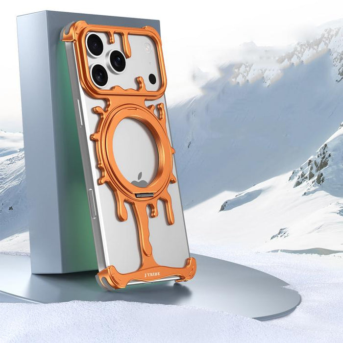 Funda magnética para teléfono con soporte giratorio de 360 grados y sistema de refrigeración Glacier Series de J TRIBE, For iPhone 17 Pro Max, For iPhone 17 Pro, For iPhone 17, For iPhone Air