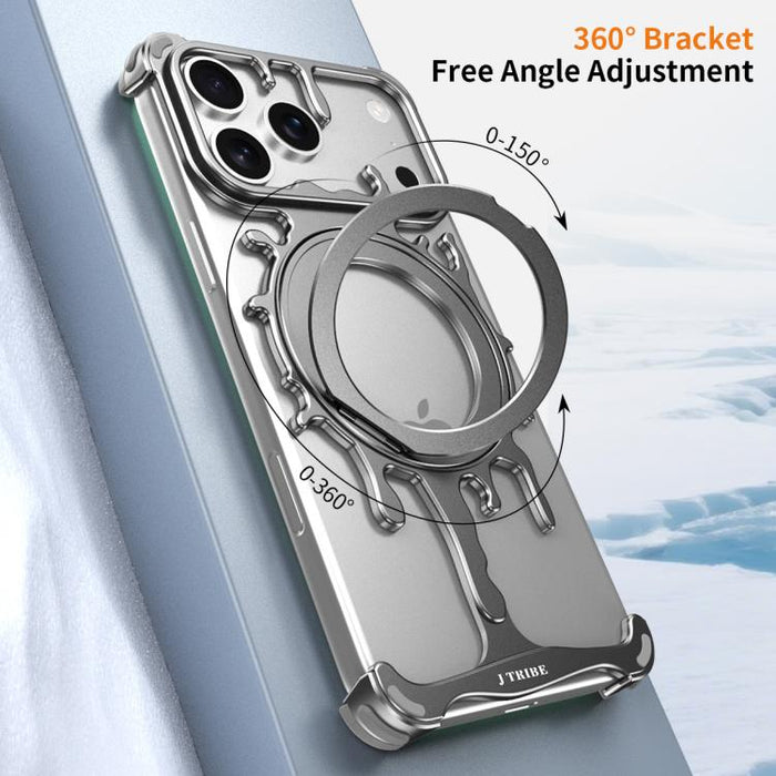 Funda magnética para teléfono con soporte giratorio de 360 grados y sistema de refrigeración Glacier Series de J TRIBE, For iPhone 17 Pro Max, For iPhone 17 Pro, For iPhone 17, For iPhone Air