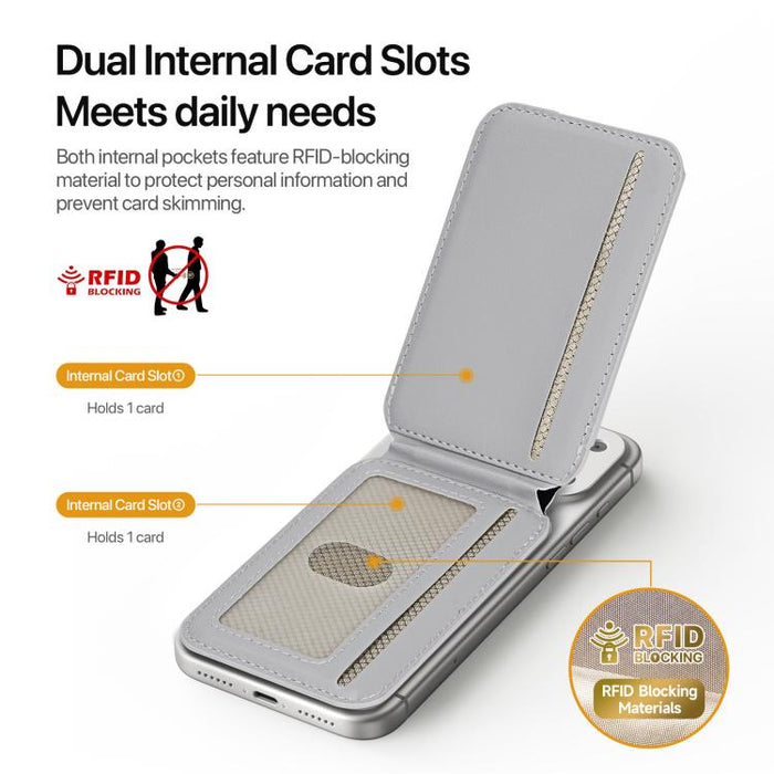 Tarjetero magnético con bloqueo RFID de la serie DUX DUCIS ARCH, estilo rítmico.
