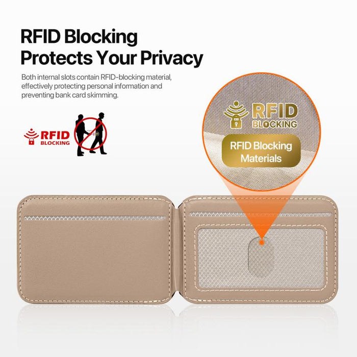 Tarjetero magnético con bloqueo RFID estilo mariposa de la serie DUX DUCIS PAPO