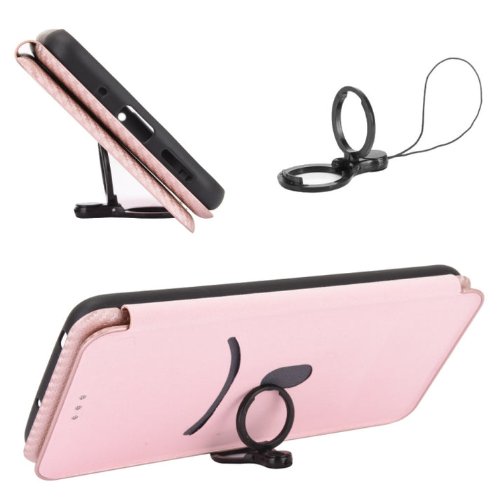 Textura de fibra de carbono Flip horizontal magnético TPU + PC + Funda de cuero PU con ranura para tarjeta, For LG K42, For OPPO Realme V5 / Realme Q2, For Wiko View5 Plus, For Huawei P Smart 2021 / Y7A, For Xiaomi Mi 10T Lite