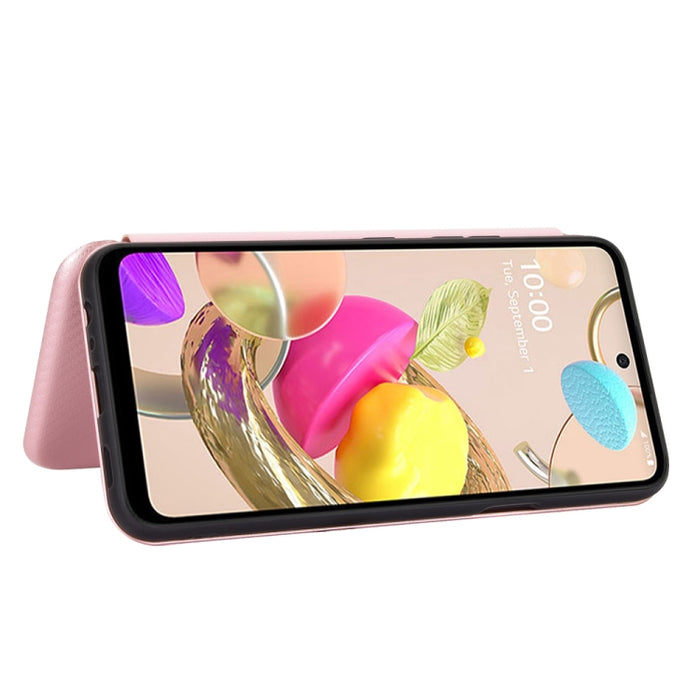 Textura de fibra de carbono Flip horizontal magnético TPU + PC + Funda de cuero PU con ranura para tarjeta, For LG K42, For OPPO Realme V5 / Realme Q2, For Wiko View5 Plus, For Huawei P Smart 2021 / Y7A, For Xiaomi Mi 10T Lite